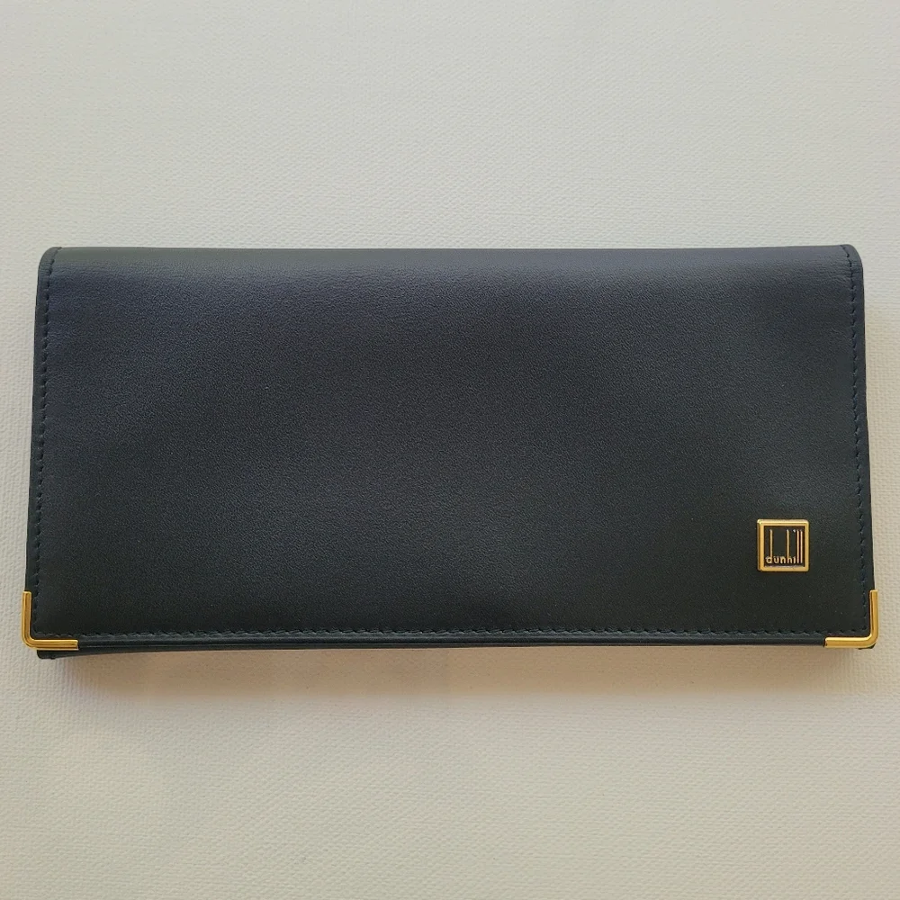 Dunhill Black Long Bifold Wallet